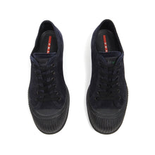 Load image into Gallery viewer, Prada Navy Shell Toe Sneakers Size 8.5
