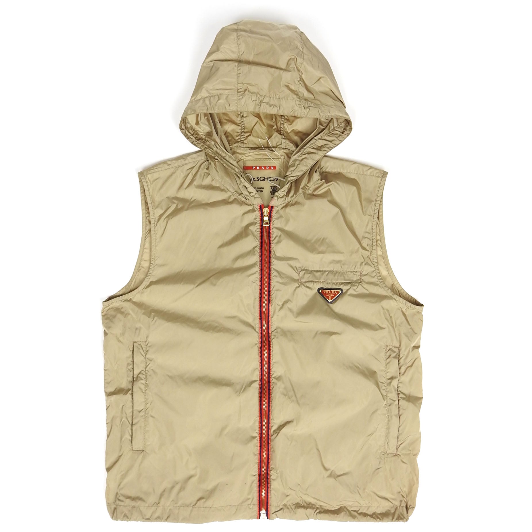 Prada Sport Hooded Nylon Vest Size 50