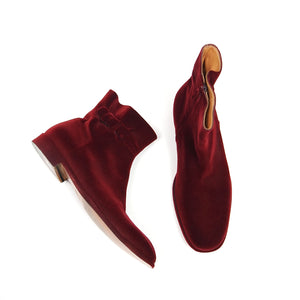 Margiela Red Velvet Boot Size 41