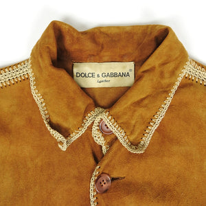 Dolce & Gabbana Suede Shirt Size 52