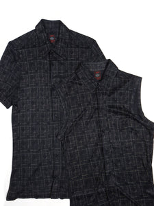 Jean Paul Gaultier Classique Navy Check SS Shirt Size 16.5 || 42