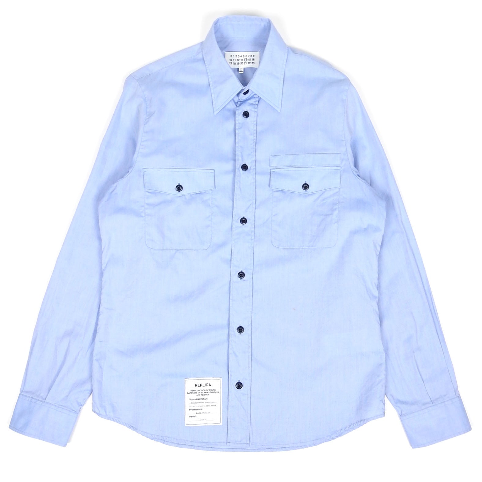 Maison Margiela Replica Blue Utility Work Shirt Size 40 – I Miss You MAN