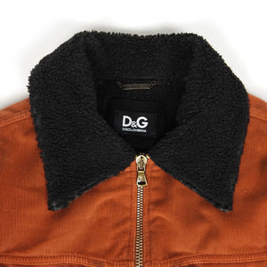Dolce & Gabbana Corduroy Sherpa Trucker Jacket Size 48
