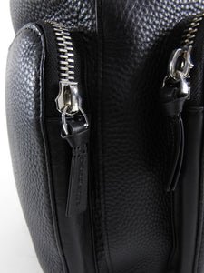 Mackage Keir Black Leather Zip Up Backpack