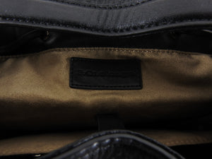 Mackage Keir Black Leather Zip Up Backpack