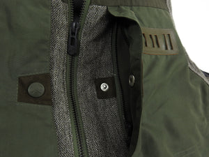 White Mountaineering Olive and Brown Down Technical Vest - S