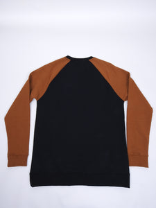 Fred Perry x Raf Simons Rust Black Colour Block Crew neck Sweater - L