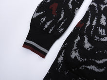 Load image into Gallery viewer, Lanvin Black Grey and Red Wool Button Up Cardigan - S
