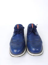 Load image into Gallery viewer, Prada Navy Spazzolato Leather Creeper Wingtip Sneaker - 11
