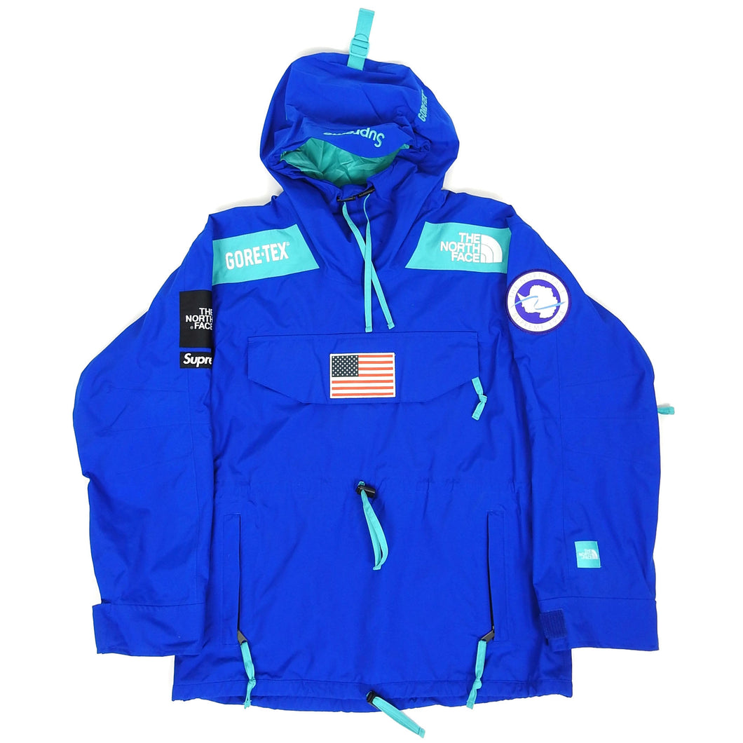 Supreme x The North Face Gore-tex Blue Expedition Pullover Jacket Size Medium