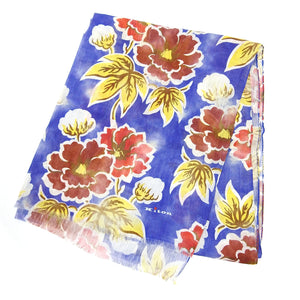 Kiton Floral Linen/Silk Scarf