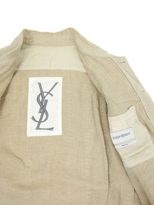 Yves Saint Laurent Linen Safari Jacket Size 52