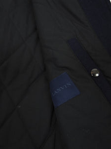 Lanvin Navy/Black Wool/Leather Jacket Size 48