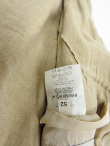 Yves Saint Laurent Linen Safari Jacket Size 52