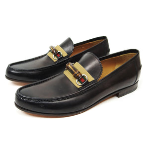 Gucci Brown Leather Bamboo Loafers Size 11