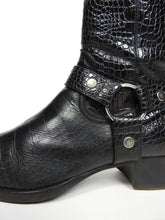 Load image into Gallery viewer, Saint Laurent Paris Croc Wyatt Harness Boots Size 42
