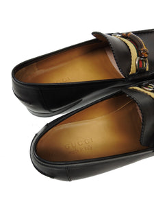 Gucci Brown Leather Bamboo Loafers Size 11