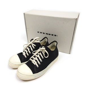 Rick Owens DRKSHDW S/S 17 Perforated Nylon Low Ramones Size 42