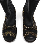 Load image into Gallery viewer, Dolce &amp; Gabbana FW&#39;12/13 Runway Velvet/Leather Baroque Boot Size UK6 (US7)
