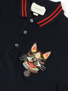 Gucci Embroidered Dog Polo Size Large