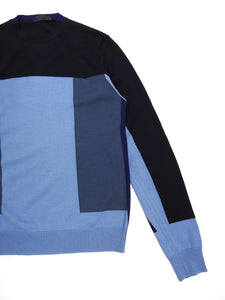 Prada Virgin Wool Sweater Navy/Blue Size 46