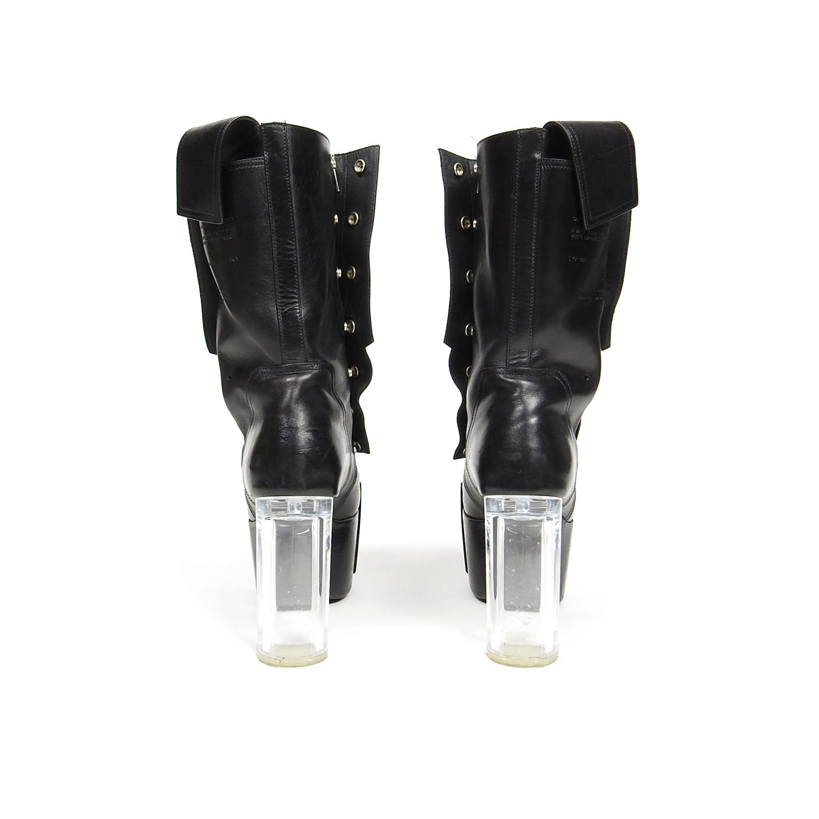 rick owens kiss boots 42 RICK OWENS KISS BOOTS WITH GRILL AND