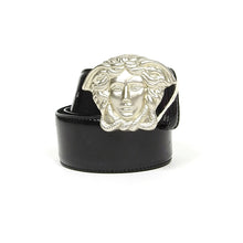 Load image into Gallery viewer, Versace Silver Medusa Buckle Belt Size 85
