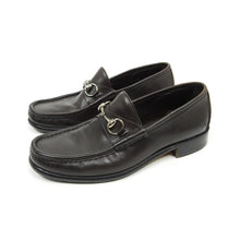 Load image into Gallery viewer, Gucci Brown Leather Horsebit Loafers Size 9
