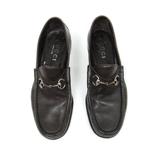 Load image into Gallery viewer, Gucci Brown Leather Horsebit Loafers Size 9
