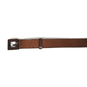 Gucci Brown Leather G Belt Size 85
