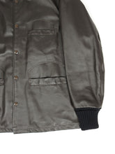 Load image into Gallery viewer, Engineered Garments Skookum Brown Leather Varsity Size Small
