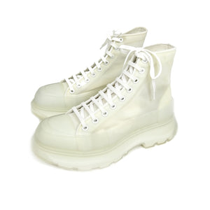 Alexander McQueen Off-White Mesh Tread Slick High Sneakers Size 43