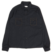 Load image into Gallery viewer, Saint Laurent 2019 Black Snap Button Western Shirt Size Medium
