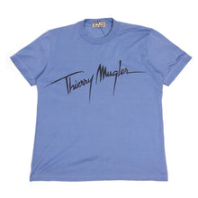 Load image into Gallery viewer, Thierry Mugler Blue Logo Tee Size
