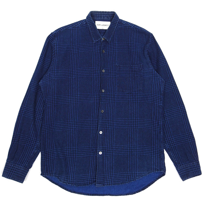 Our Legacy AW’14 Blue/Black Houndstooth Shirt Size 52