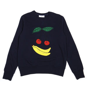 AMI Navy Bananas & Cherries Sweater Size Medium
