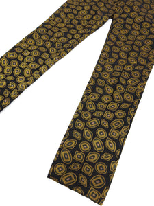 Dries Van Noten Black/Gold Pattern Trousers Size 48