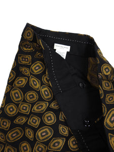Dries Van Noten Black/Gold Pattern Trousers Size 48