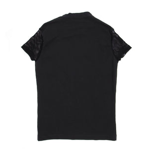 Junior Gaultier Black Mesh Sleeve T-Shirt Size 48