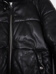 AMI Leather Puffer Coat Size Small
