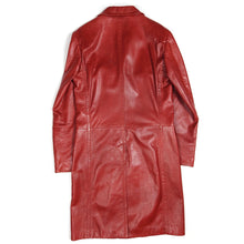 Load image into Gallery viewer, Dolce &amp; Gabbana Red Leather Coat Size 48
