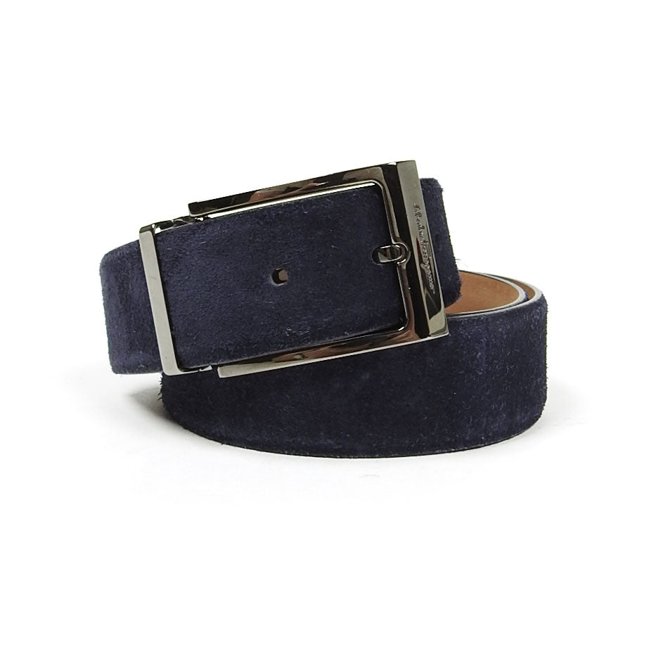 Salvatore Ferragamo Suede Belt Size 90 I Miss You MAN