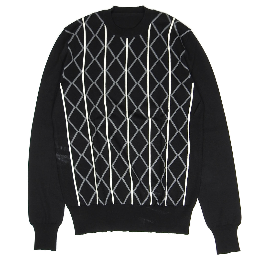 Prada Black Patterned Knit Size 48