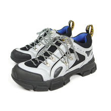 Load image into Gallery viewer, Gucci Silver Flashtrek Sneaker Size 9.5
