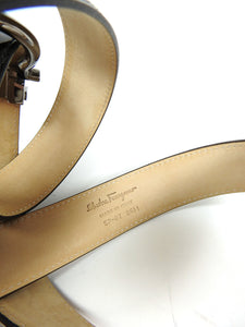 Salvatore Ferragamo Patent Leather Belt Size 85