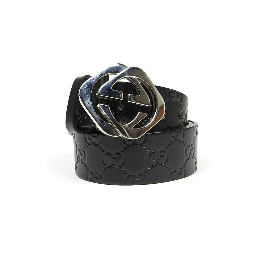 Gucci Embossed Leather Belt Size 95