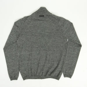 Prada Speckle Zip Up Sweater Grey Size 50