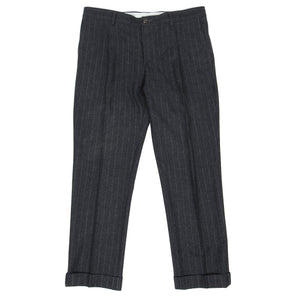 Brunello Cucinelli Striped Grey Wool Pants Size 52