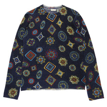 Load image into Gallery viewer, Kenzo Navy Pattern Wool Knit Small

