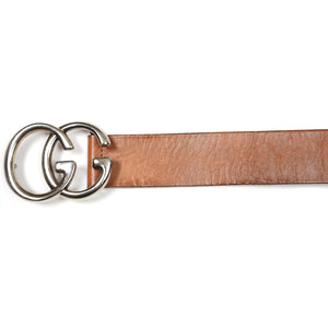 Gucci Brown Leather Marmont Belt Size 90